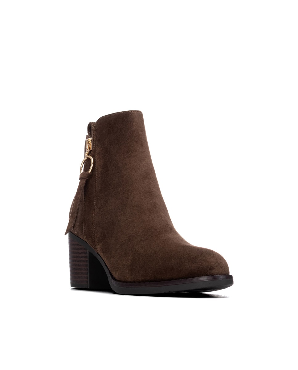 Botines de mujer con cremallera - Xti - Kaki Kaki-3