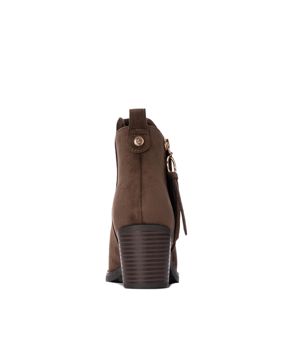Botines de mujer con cremallera - Xti - Kaki Kaki-5