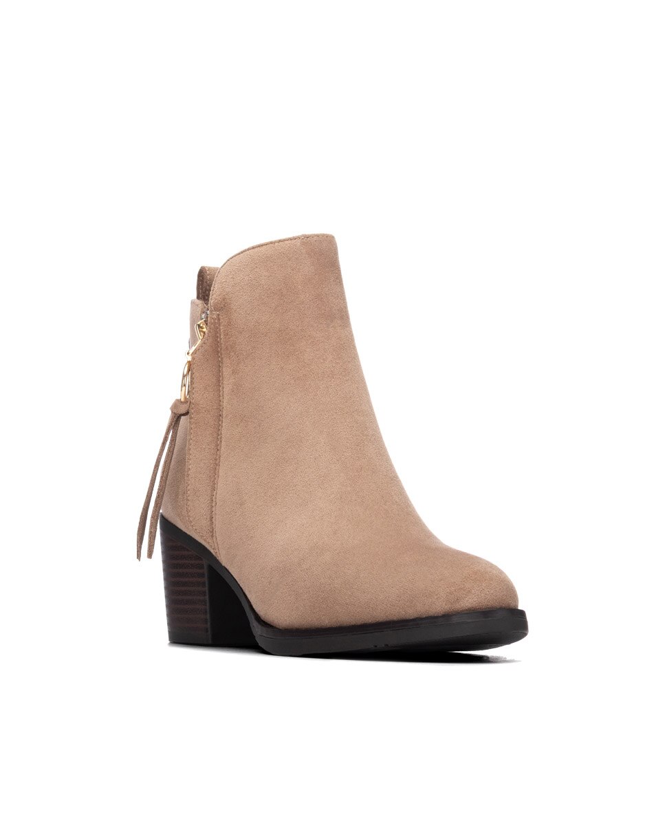 Botines de mujer con cremallera - Xti - Marrón Marrón-3