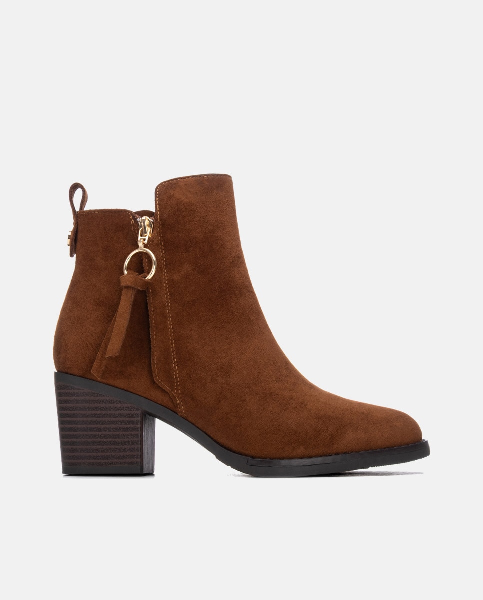 Botines de mujer con cremallera - Xti - Camel Camel-1