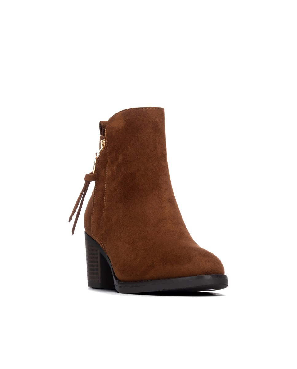 Botines de mujer con cremallera - Xti - Camel Camel-3