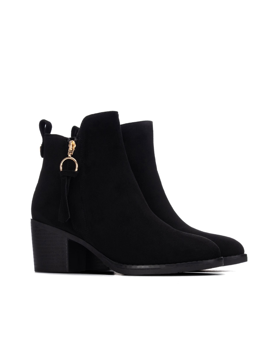 Botines de mujer con cremallera - Xti - Negro Negro-4