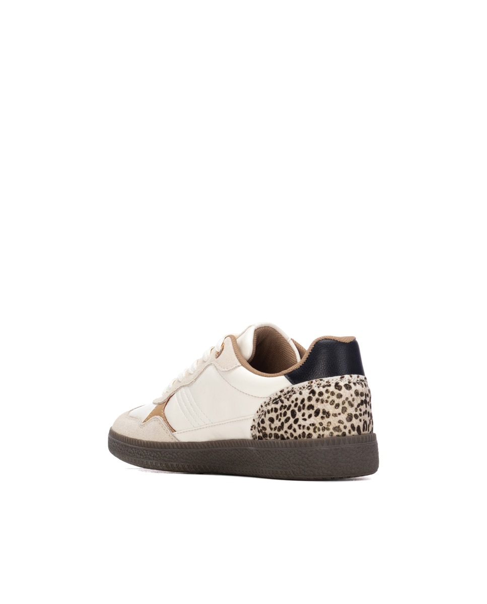 Zapatilla de mujer con cordones - Xti - Beige Beige-2