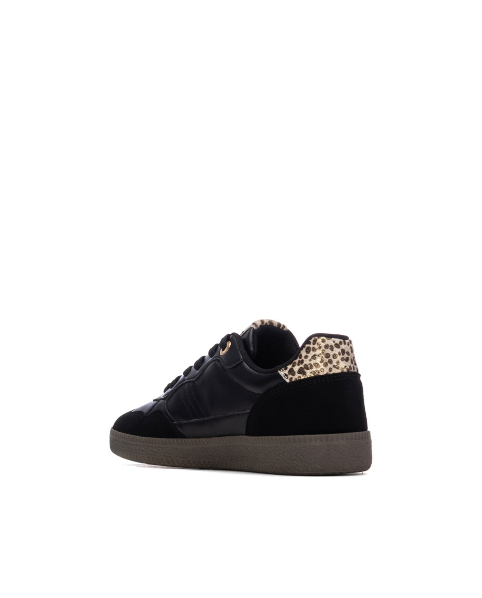 Zapatilla de mujer con cordones - Xti - Negro Negro-2