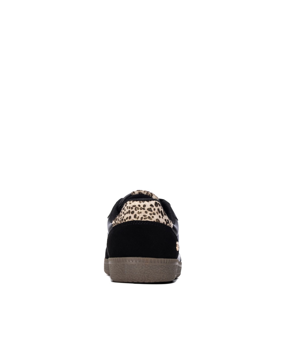 Zapatilla de mujer con cordones - Xti - Negro Negro-9