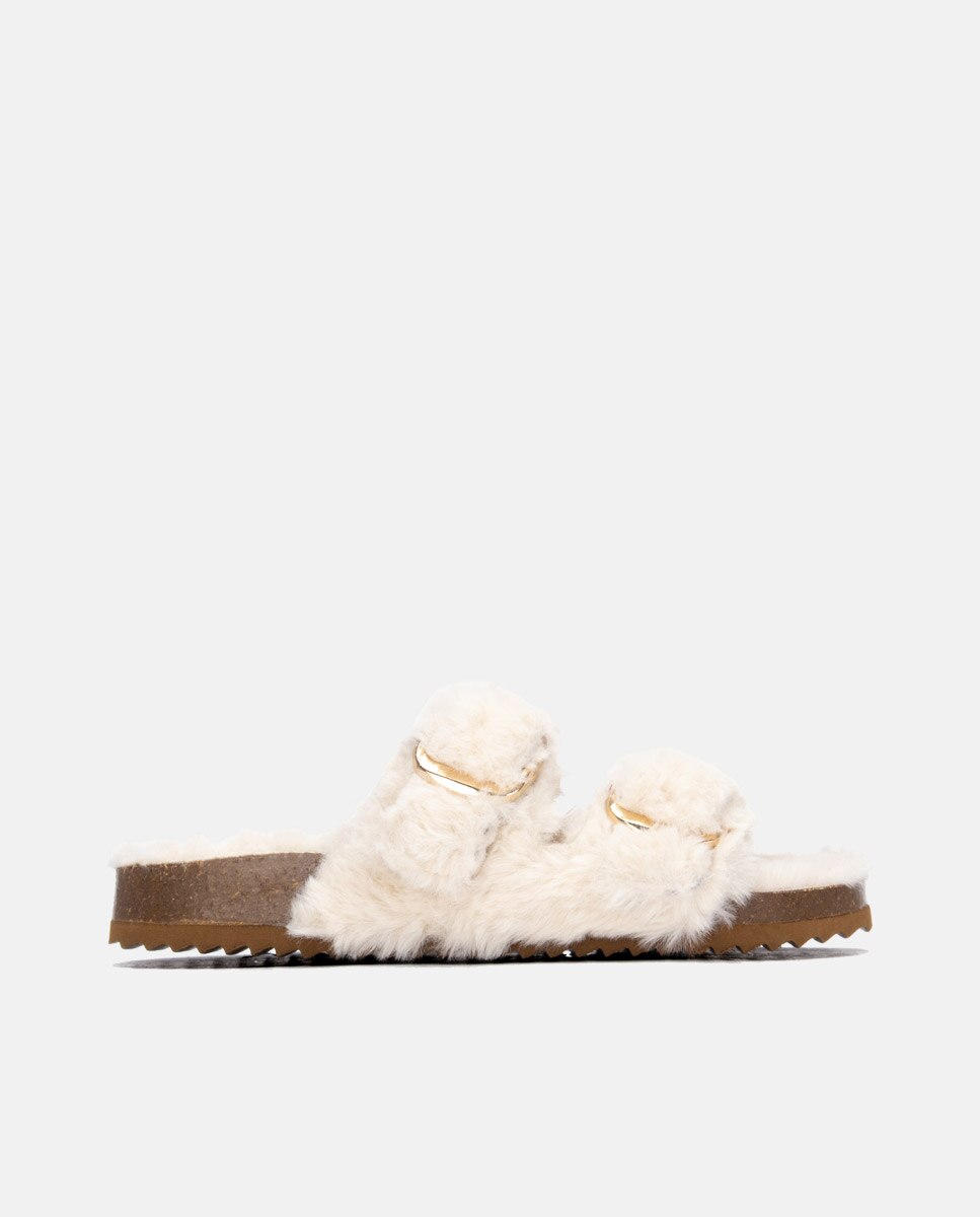 Sandalia de mujer con hebilla - Xti - Beige Beige-1