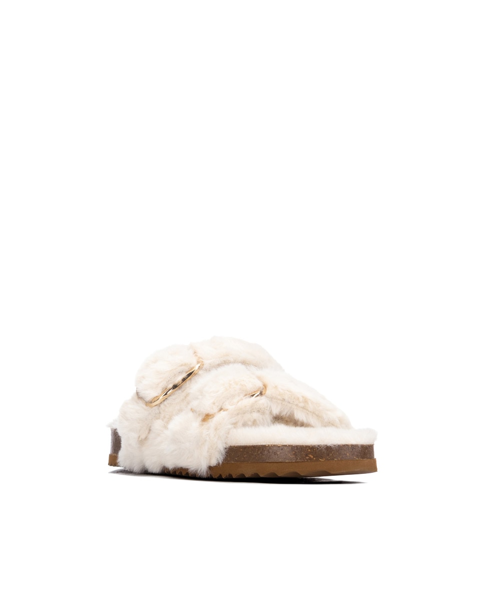 Sandalia de mujer con hebilla - Xti - Beige Beige-3