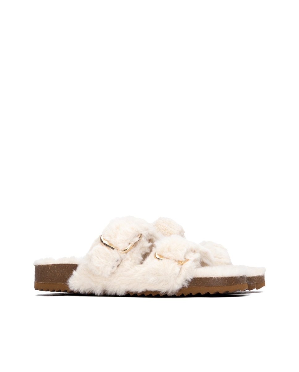 Sandalia de mujer con hebilla - Xti - Beige Beige-4
