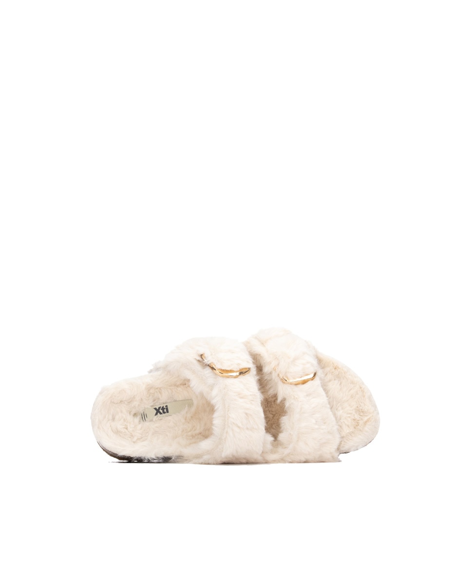 Sandalia de mujer con hebilla - Xti - Beige Beige-5