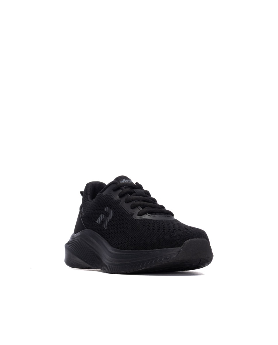 Zapatilla de mujer con cordones - Refresh - Negro Negro-3
