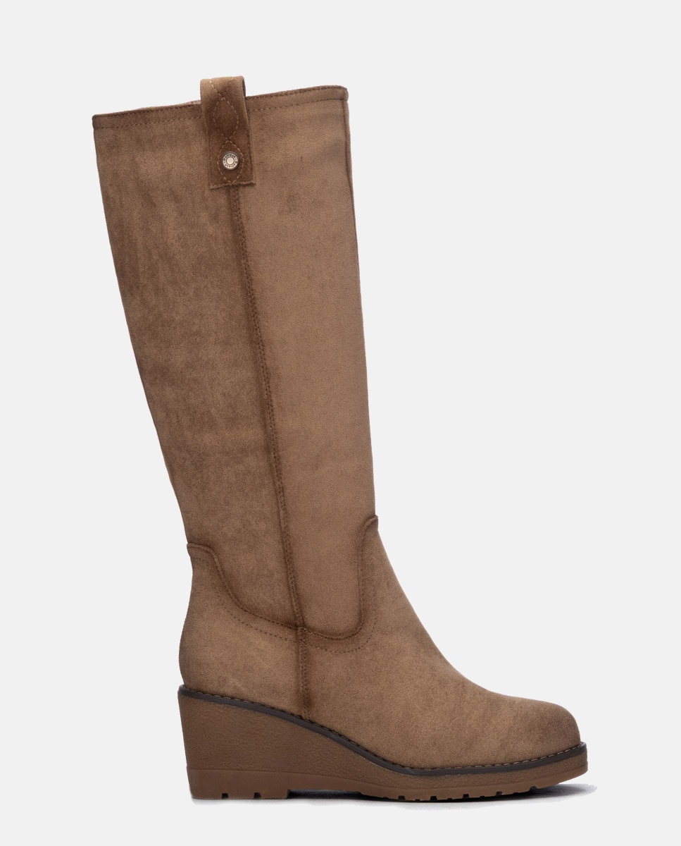 Bota de mujer con cremallera - Refresh - Marrón Marrón-1