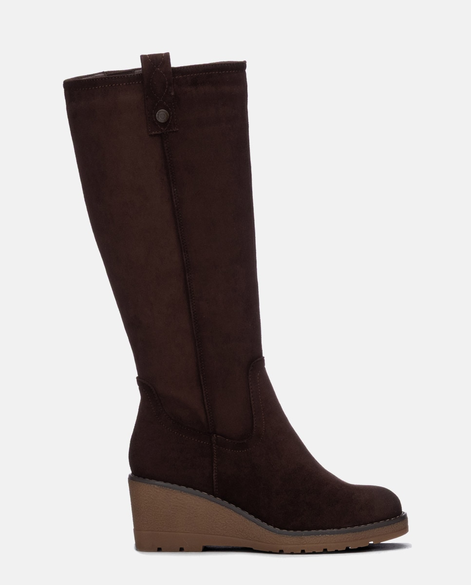 Bota de mujer con cremallera - Refresh - Marrón Marrón-1