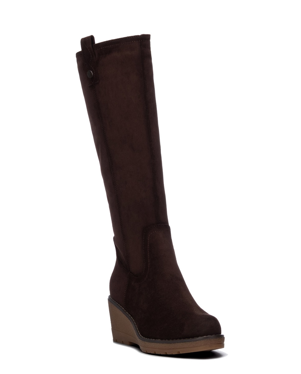 Bota de mujer con cremallera - Refresh - Marrón Marrón-4