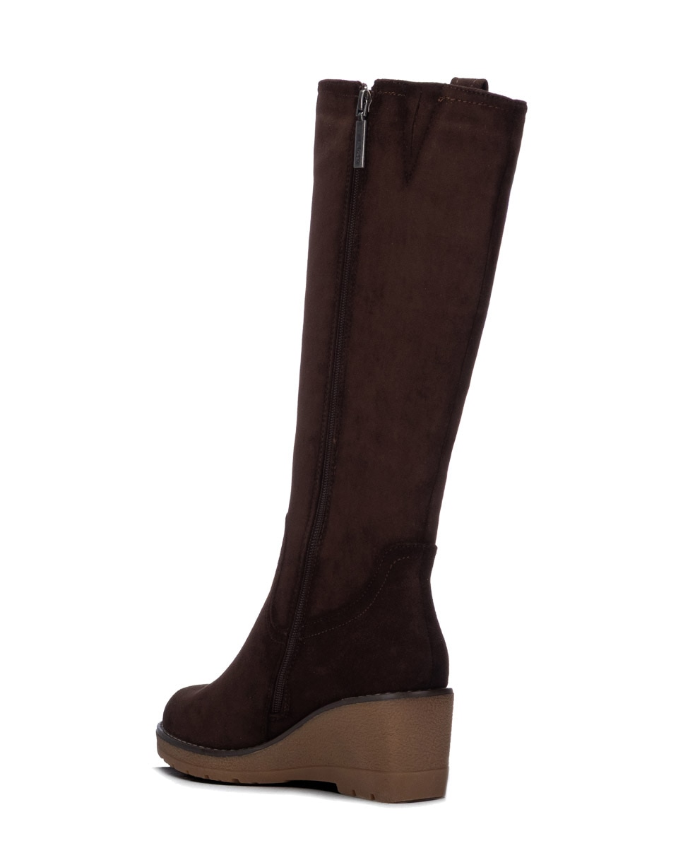 Bota de mujer con cremallera - Refresh - Marrón Marrón-3
