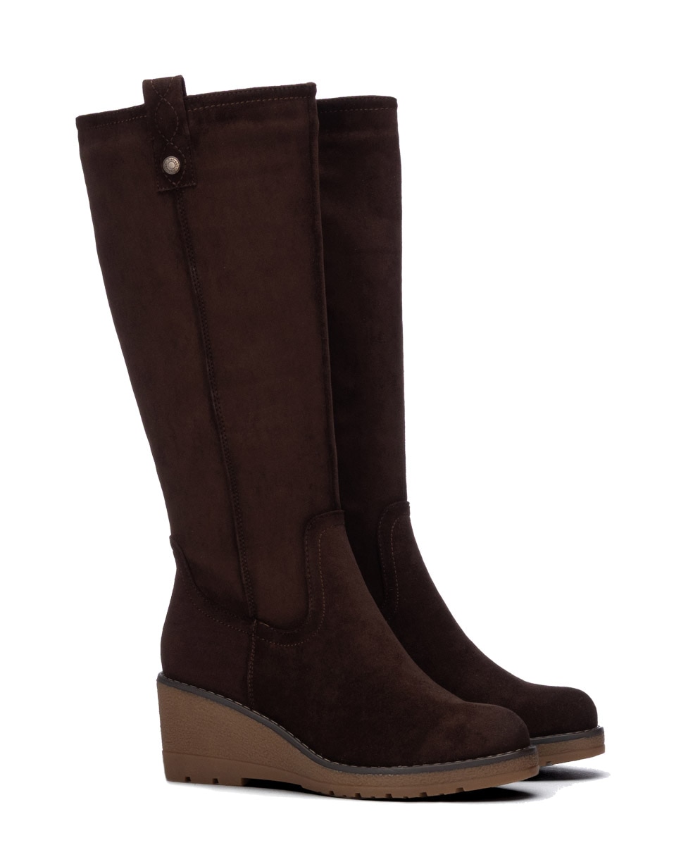 Bota de mujer con cremallera - Refresh - Marrón Marrón-5