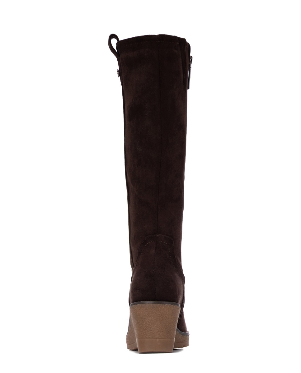 Bota de mujer con cremallera - Refresh - Marrón Marrón-2