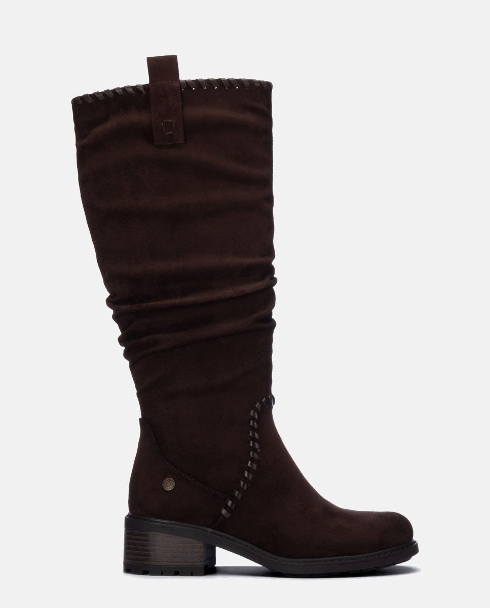 Bota de mujer con cremallera - Refresh - Marrón Marrón-1