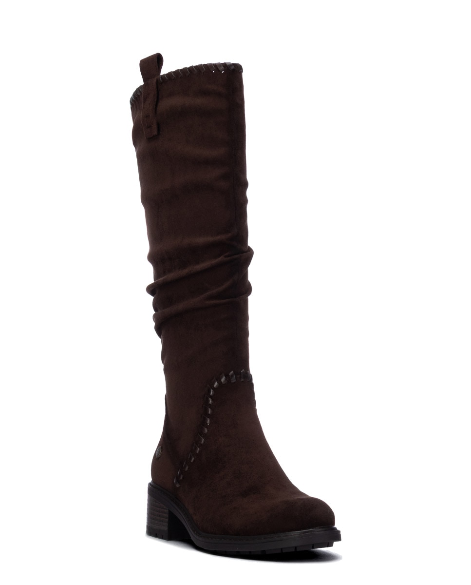 Bota de mujer con cremallera - Refresh - Marrón Marrón-3