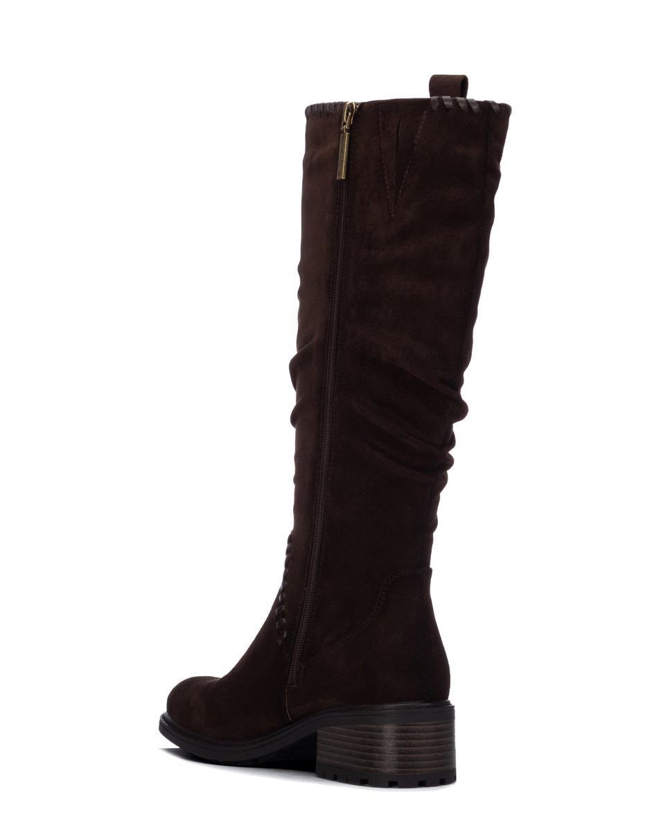 Bota de mujer con cremallera - Refresh - Marrón Marrón-2