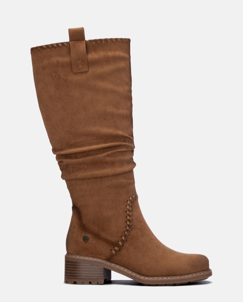 Bota de mujer con cremallera - Refresh - Camel Camel-1