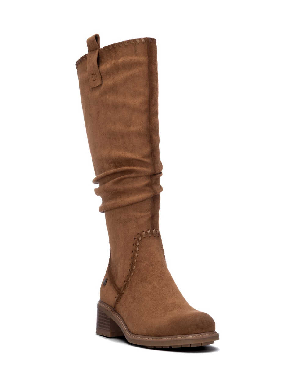 Bota de mujer con cremallera - Refresh - Camel Camel-3