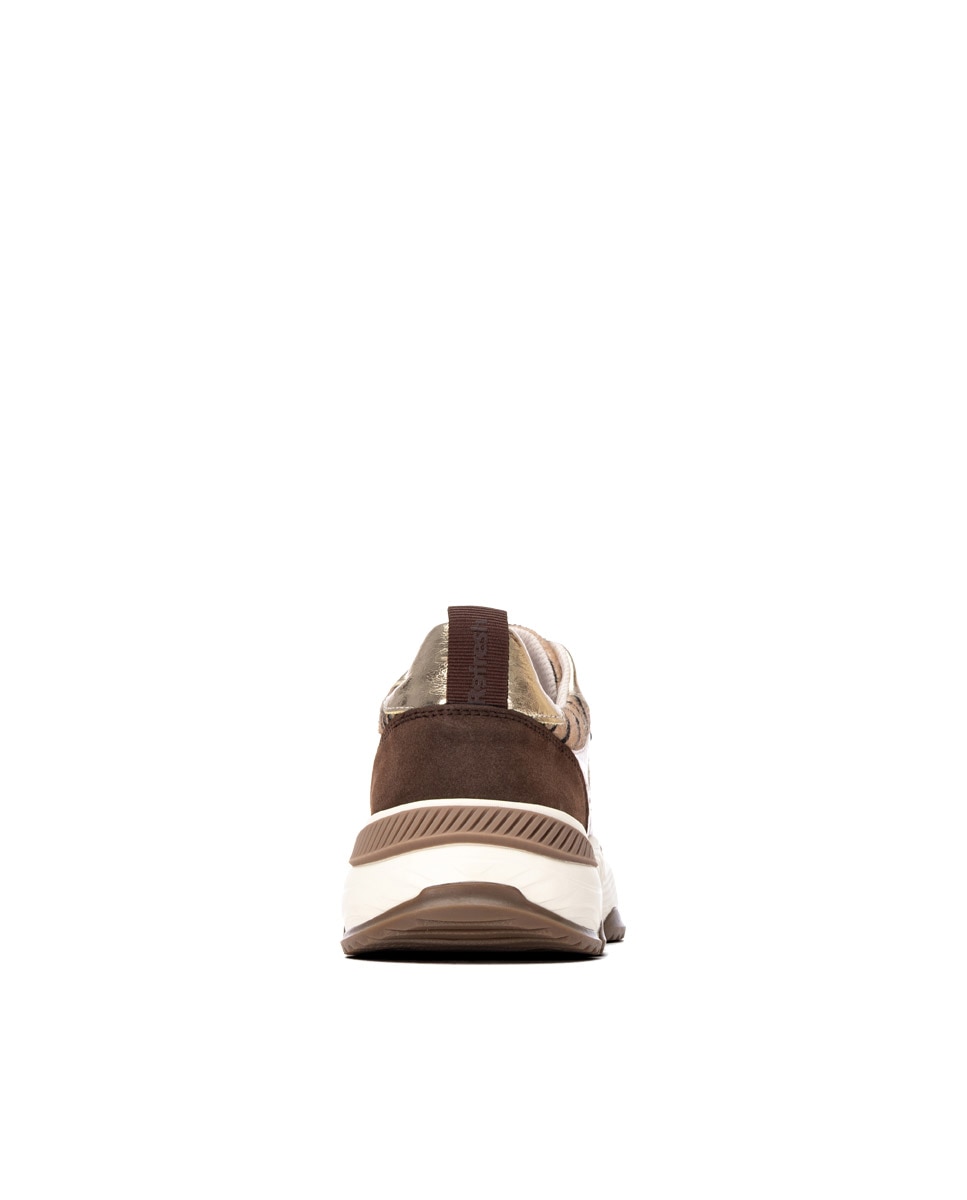 Zapatilla de mujer con cordones - Refresh - Camel Camel-5