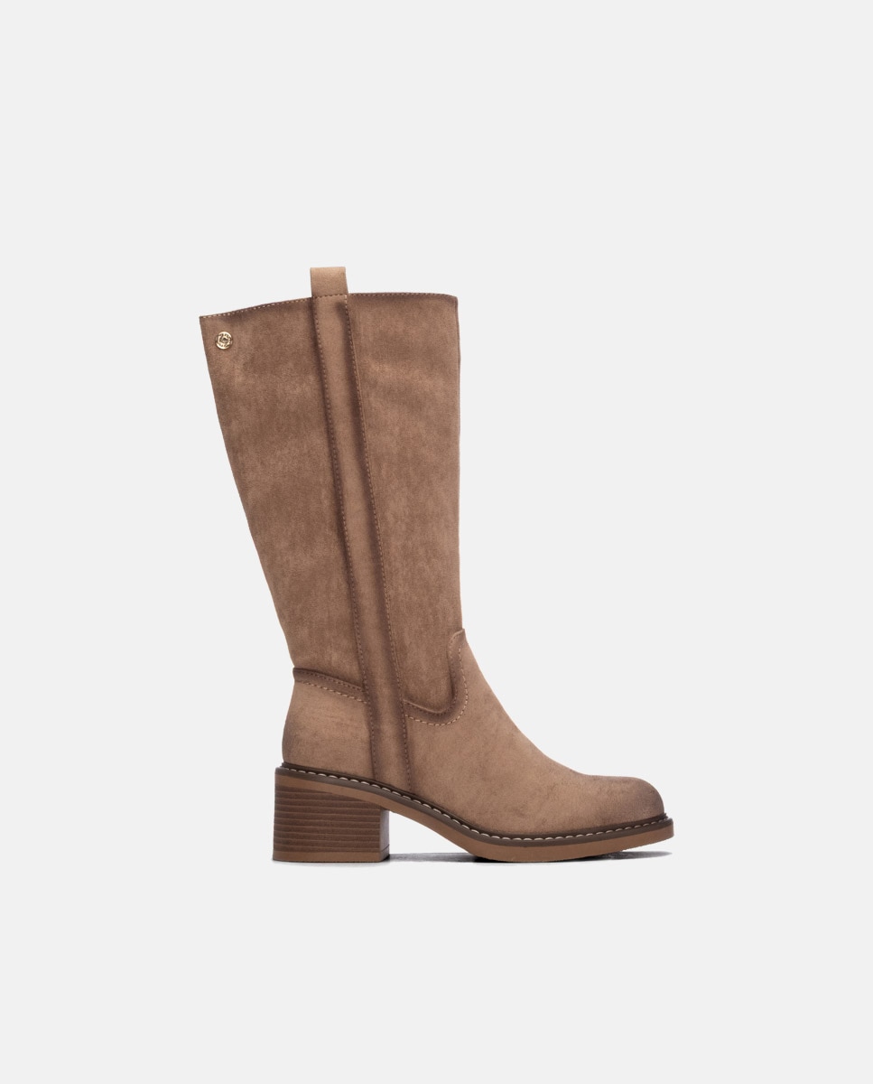 Bota de mujer con cremallera - Refresh - Marrón Marrón-1
