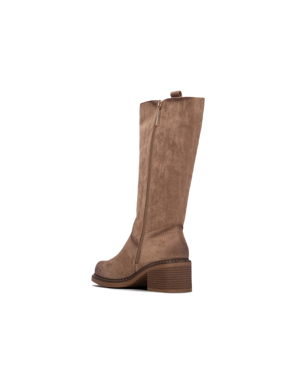 Bota de mujer con cremallera - Refresh - Marrón Marrón-2