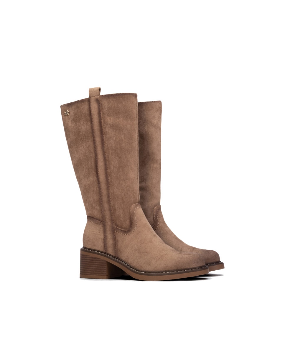 Bota de mujer con cremallera - Refresh - Marrón Marrón-4