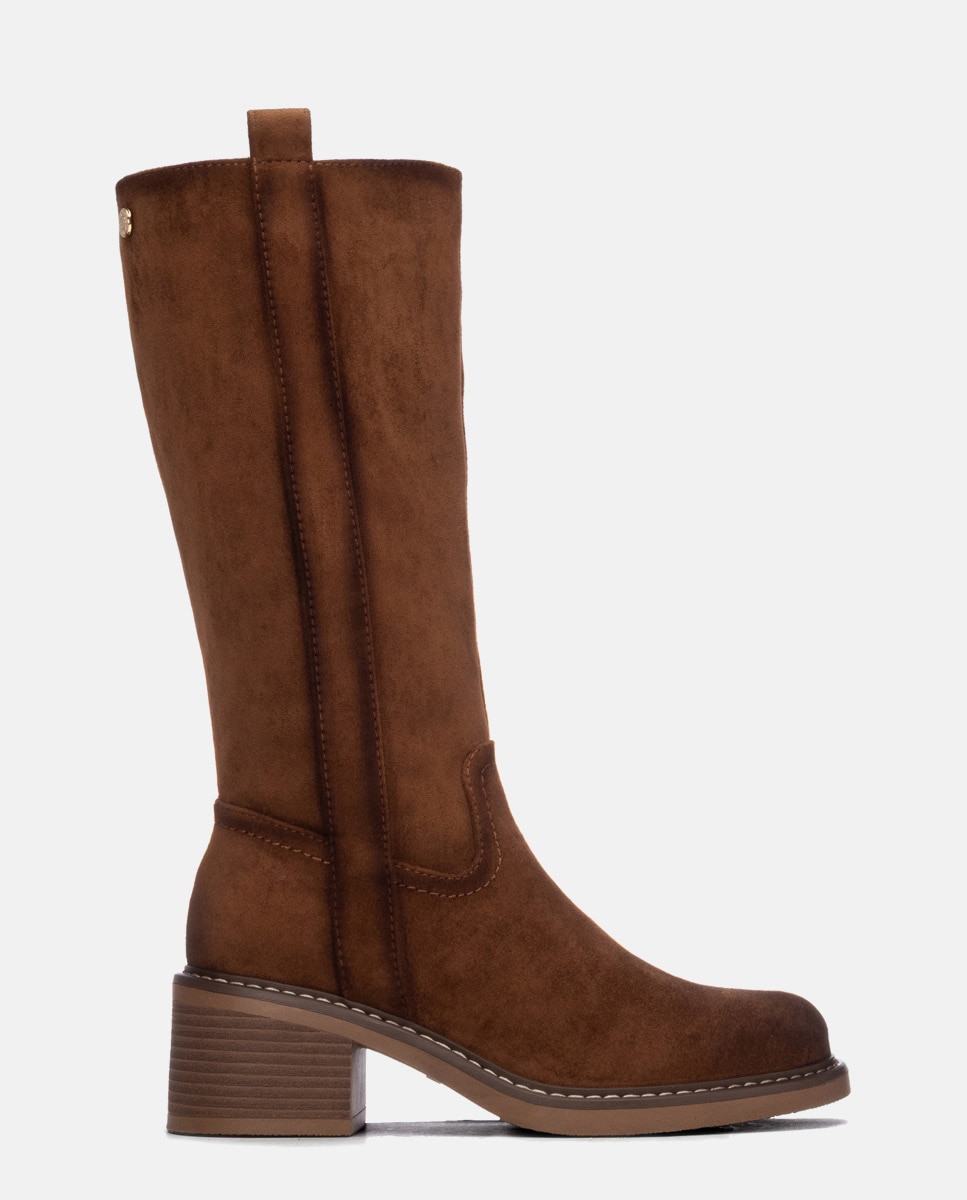 Bota de mujer con cremallera - Refresh - Camel Camel-1