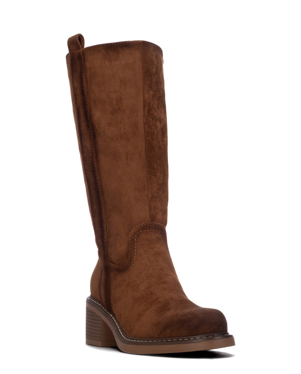 Bota de mujer con cremallera - Refresh - Camel Camel-3