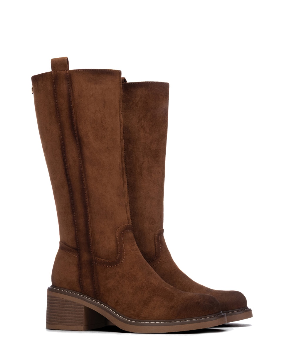 Bota de mujer con cremallera - Refresh - Camel Camel-4