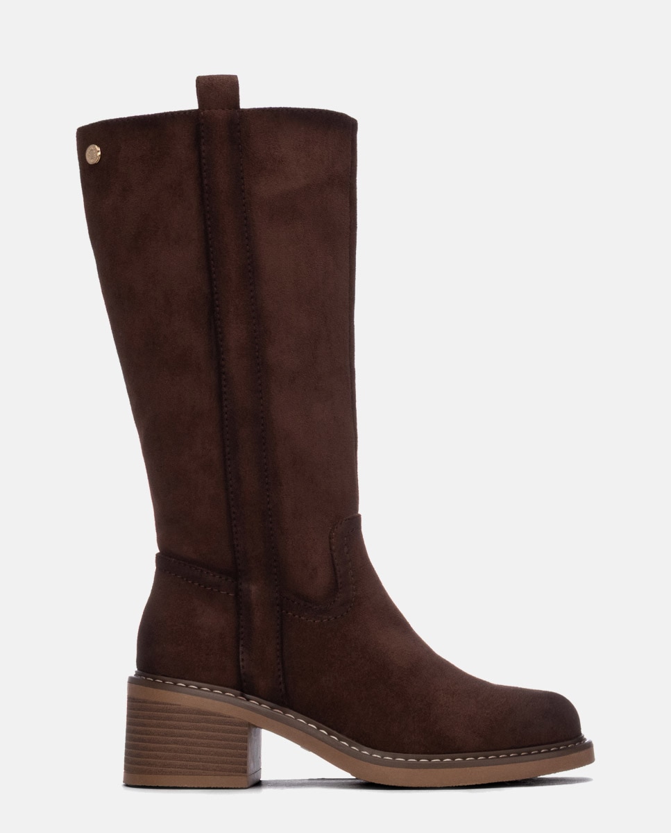 Bota de mujer con cremallera - Refresh - Marrón Marrón-1