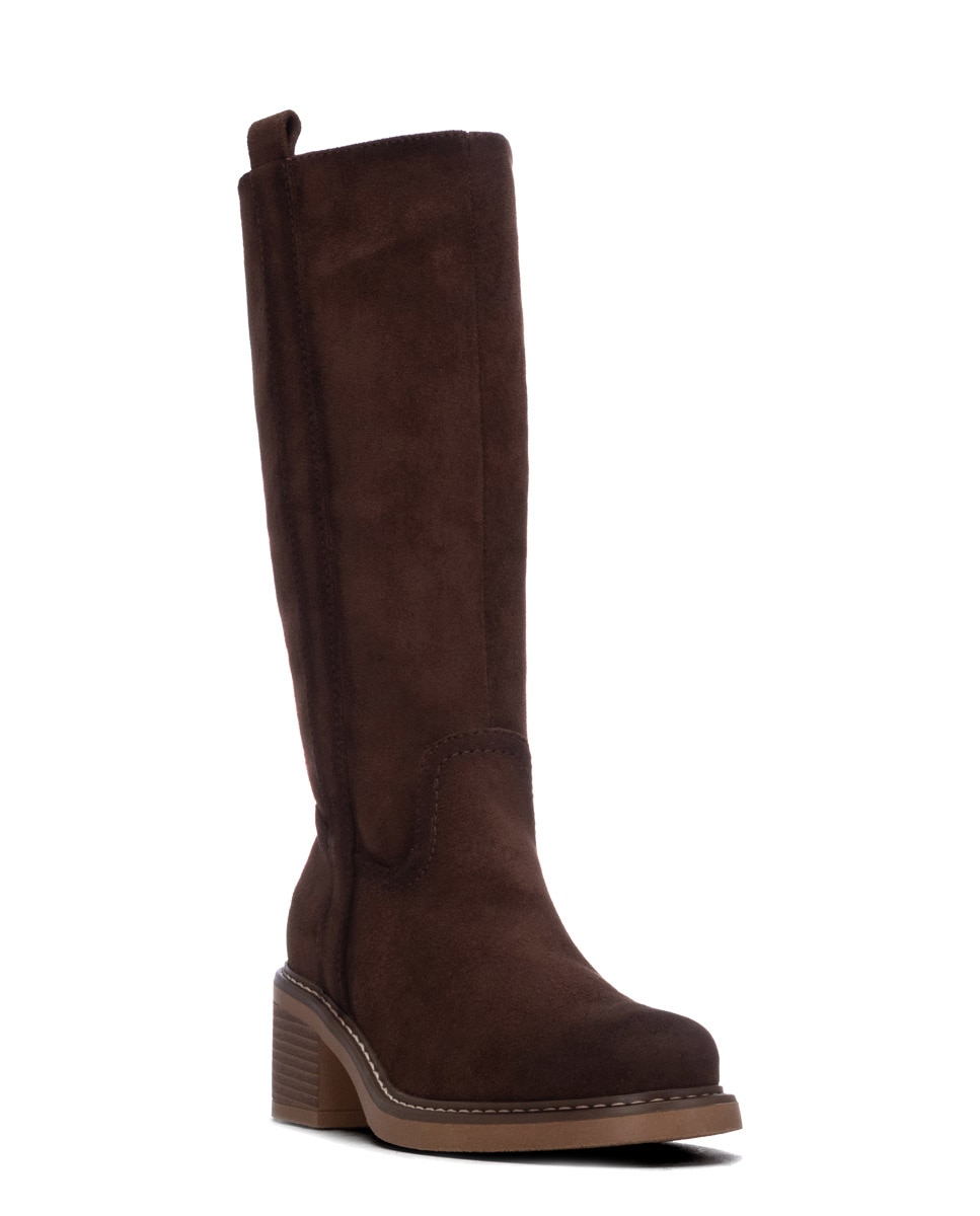 Bota de mujer con cremallera - Refresh - Marrón Marrón-3