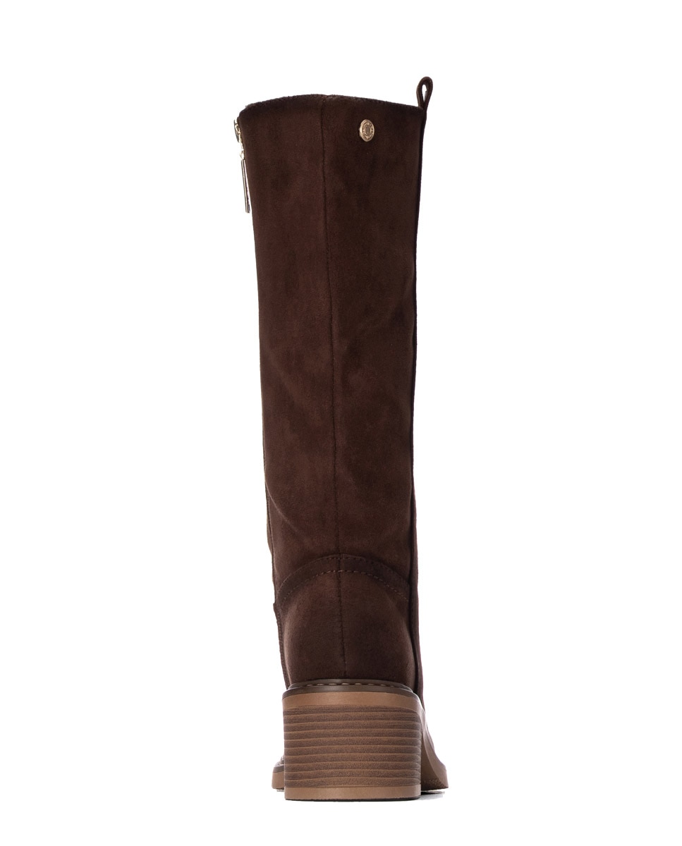 Bota de mujer con cremallera - Refresh - Marrón Marrón-5