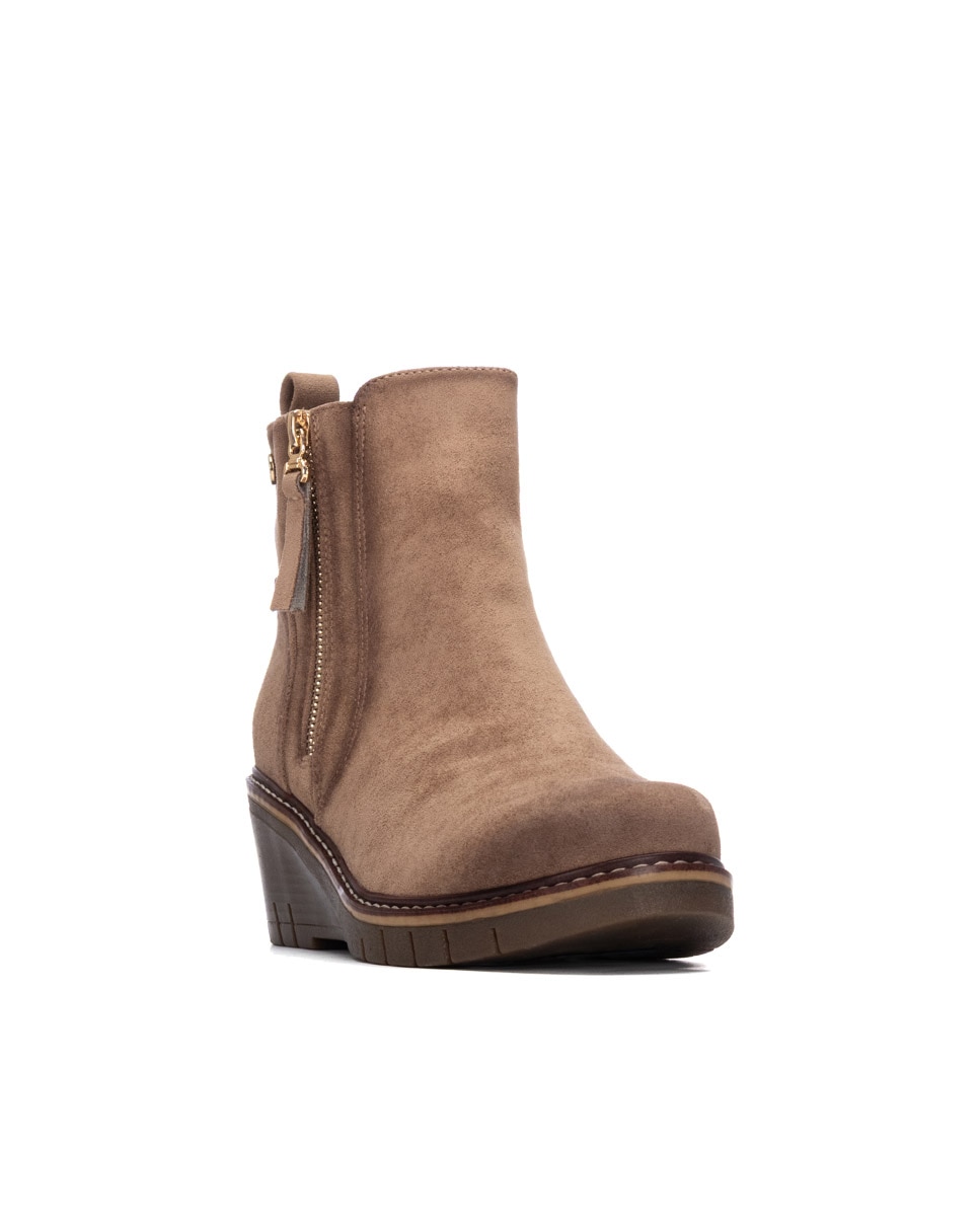 Botines de mujer con cremallera - Refresh - Marrón Marrón-3