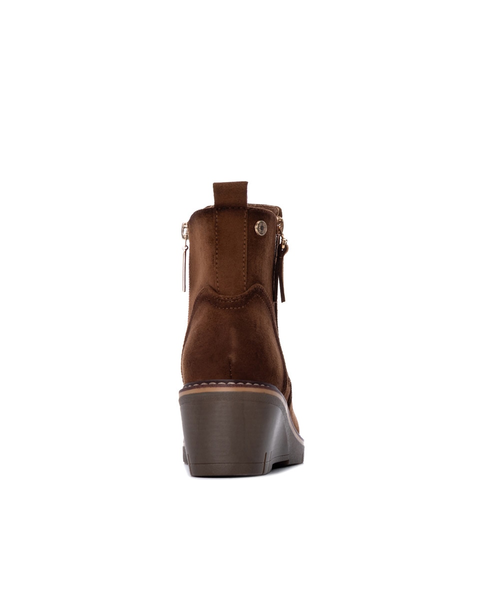 Botines de mujer con cremallera - Refresh - Camel Camel-5
