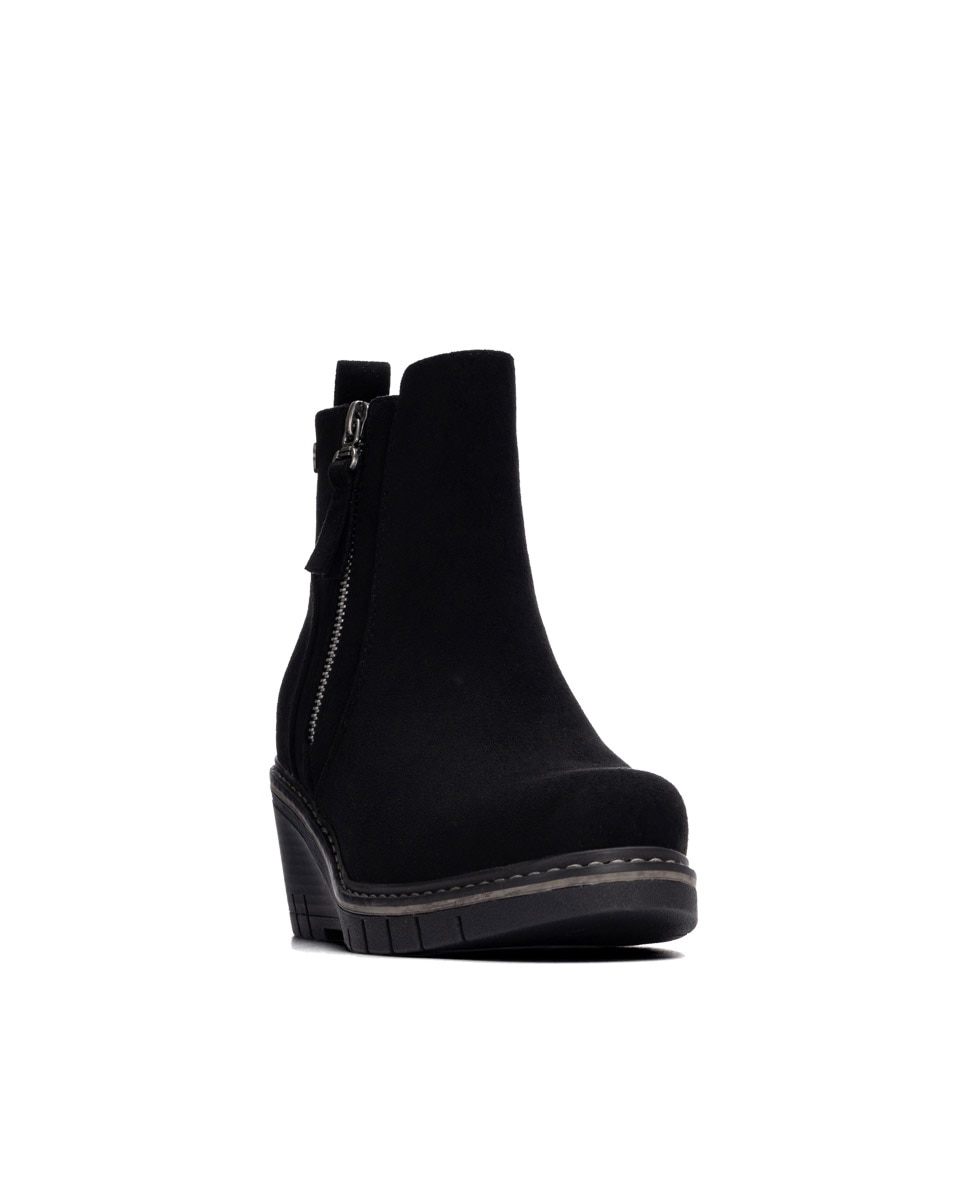 Botines de mujer con cremallera - Refresh - Negro Negro-3