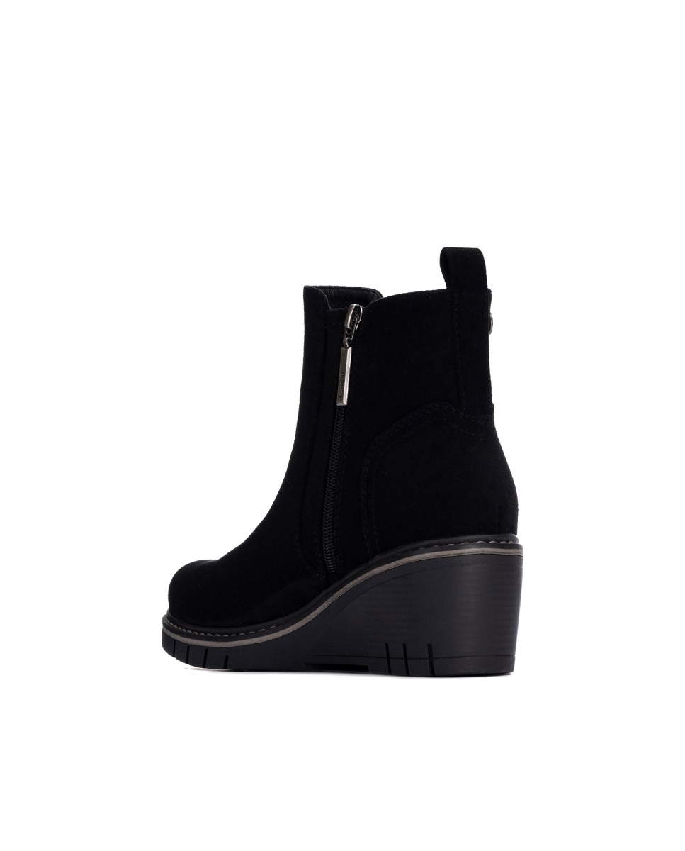 Botines de mujer con cremallera - Refresh - Negro Negro-2