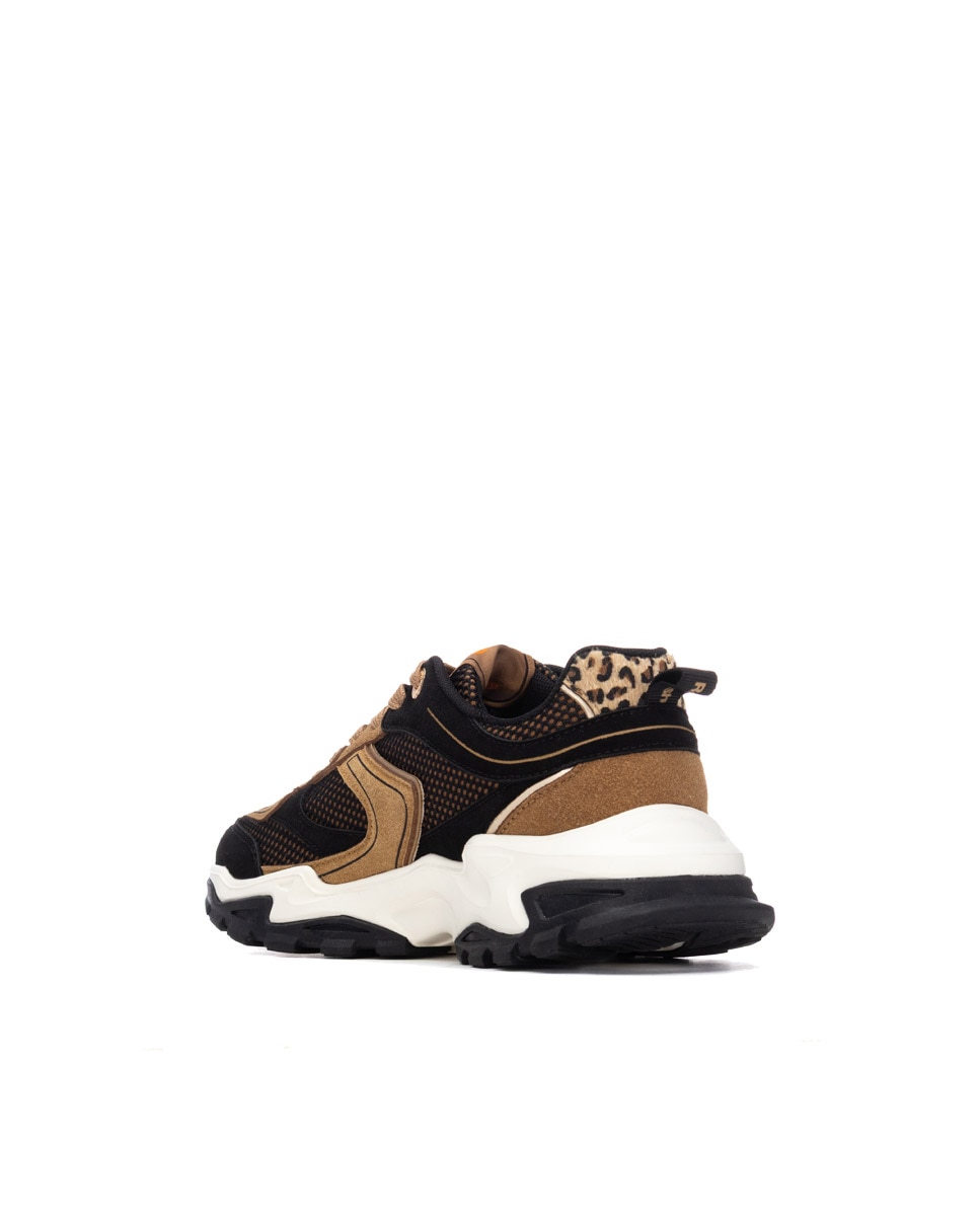 Zapatilla de mujer con cordones - Refresh - Camel Camel-2