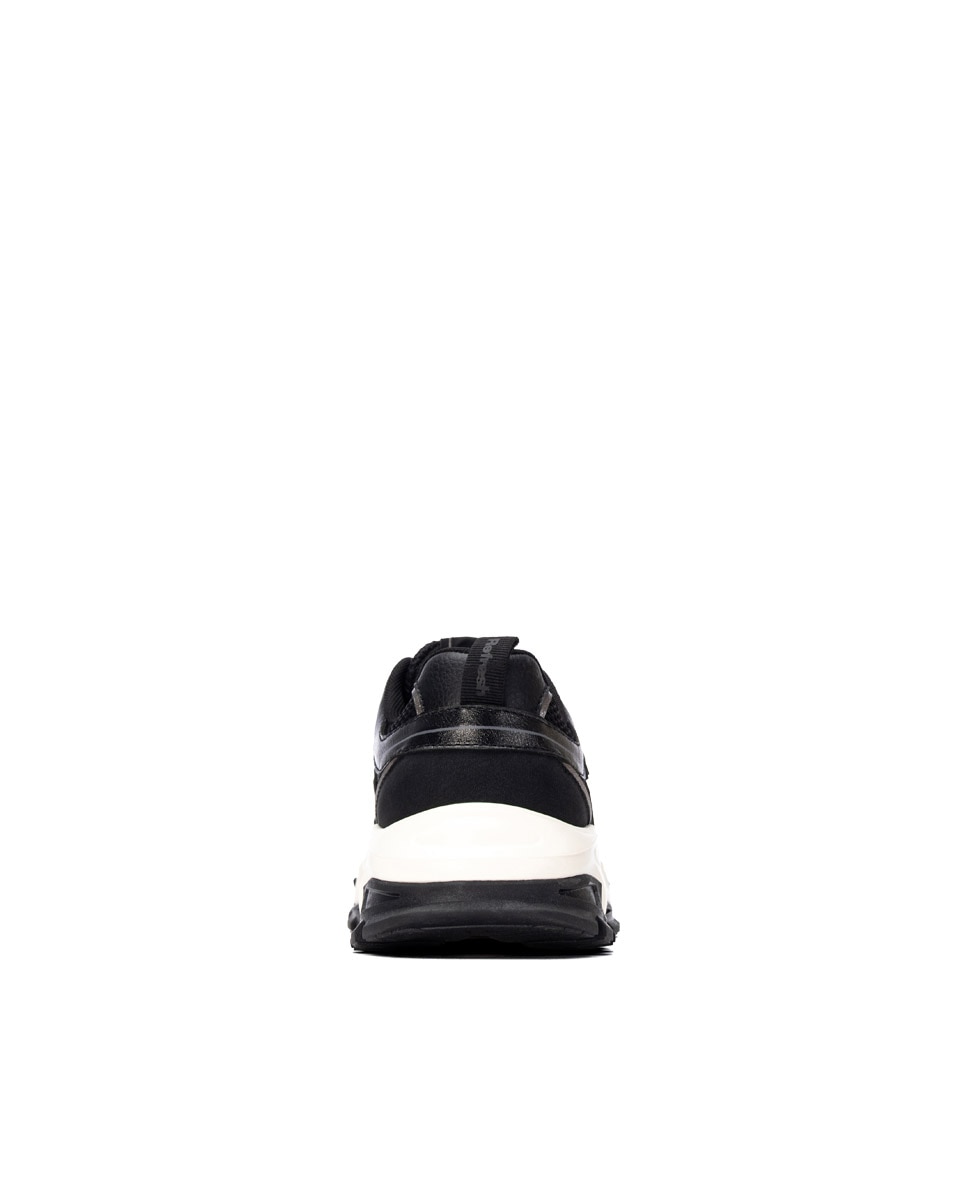 Zapatilla de mujer con cordones - Refresh - Negro Negro-5