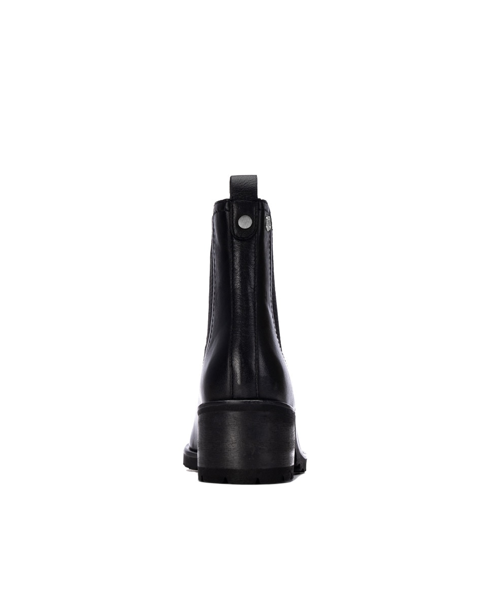 Botín de mujer de piel - Carmela - Negro Negro-5