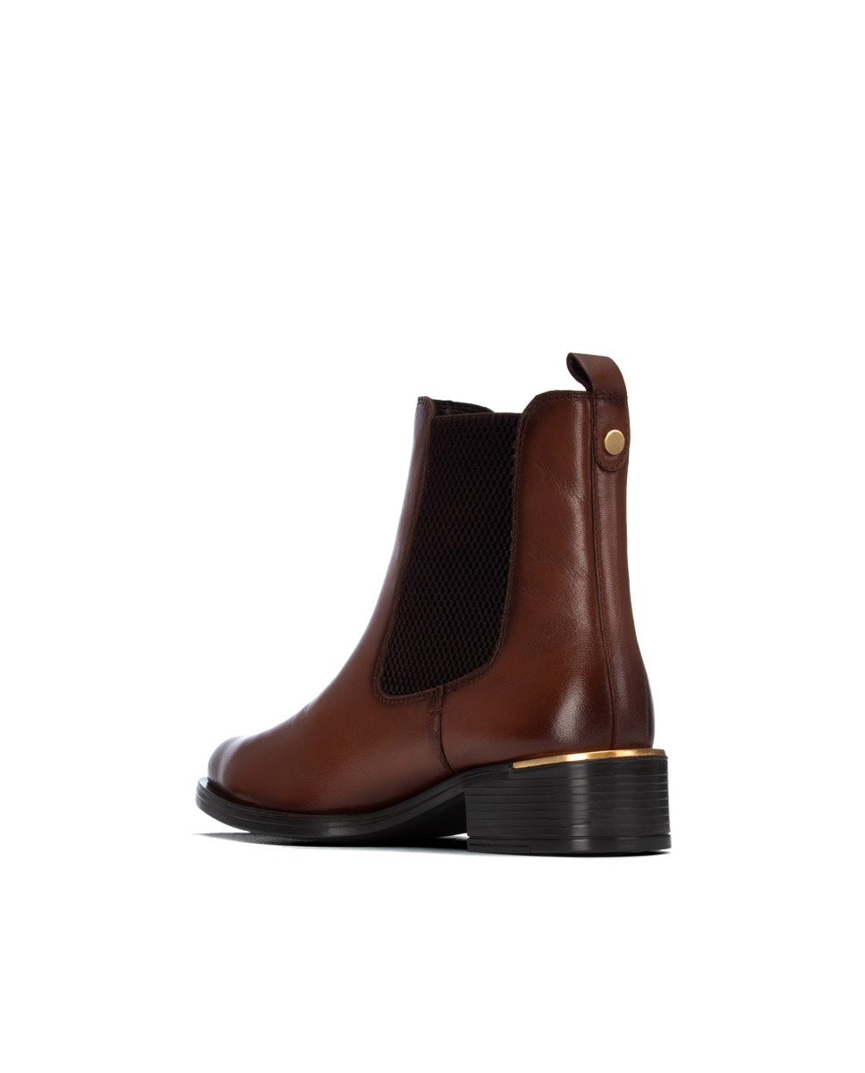 Botín de mujer de piel - Carmela - Camel Camel-2