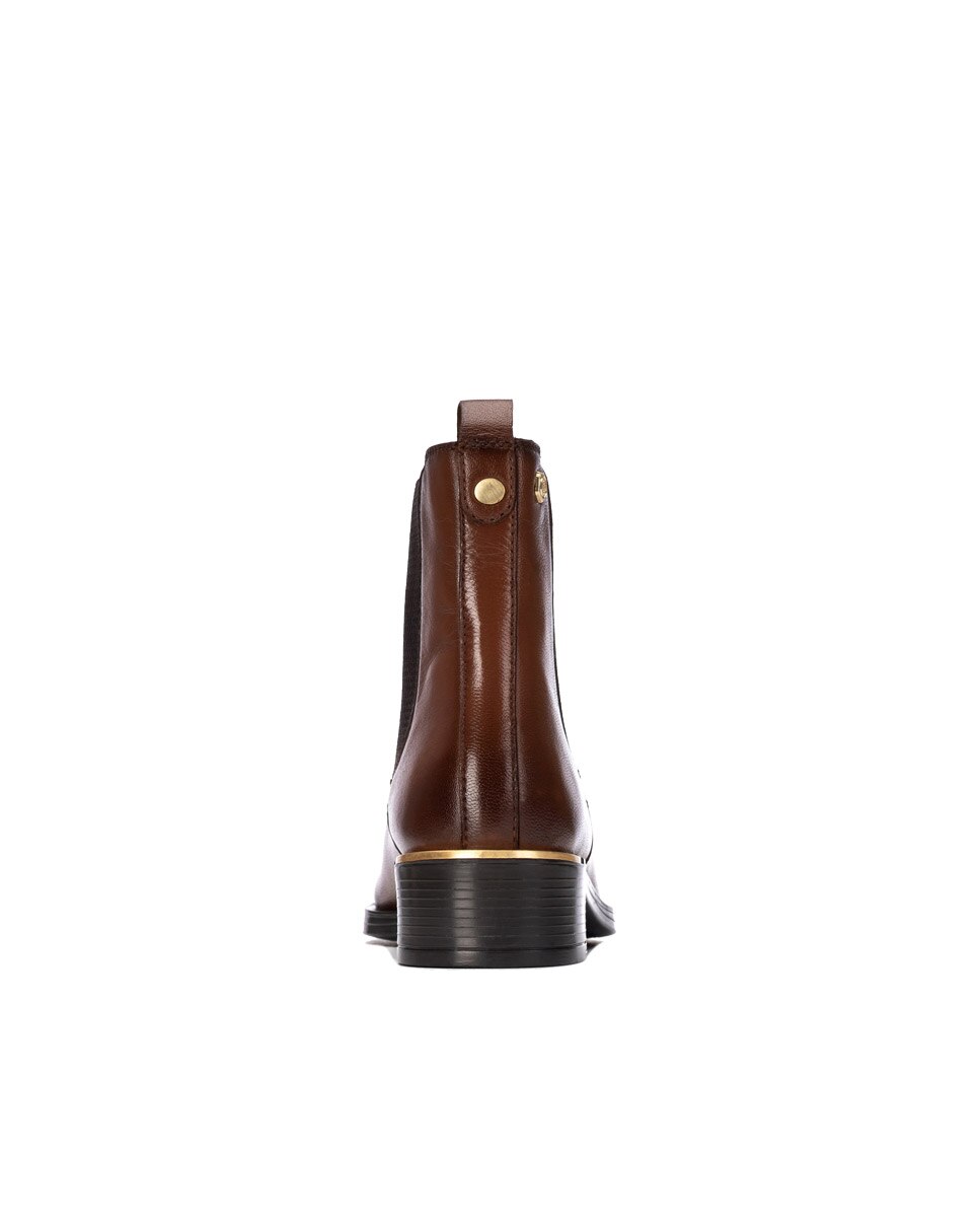 Botín de mujer de piel - Carmela - Camel Camel-5