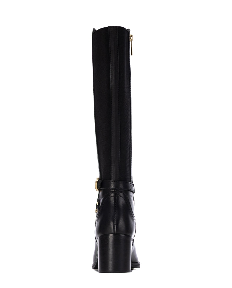 Bota de mujer con cremallera de piel - Carmela - Negro Negro-5