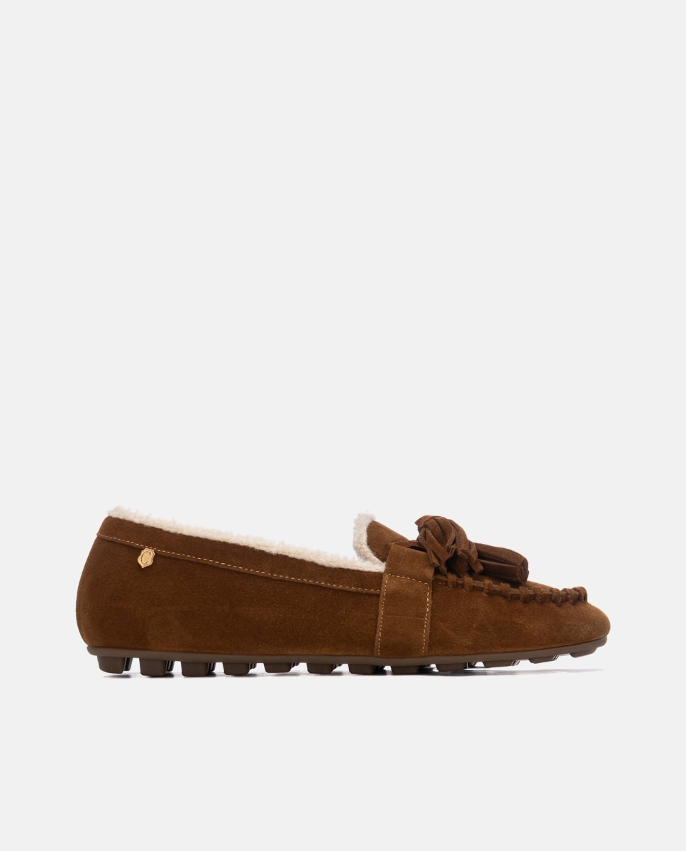 Mocasín de mujer de piel - Carmela - Camel Camel-1