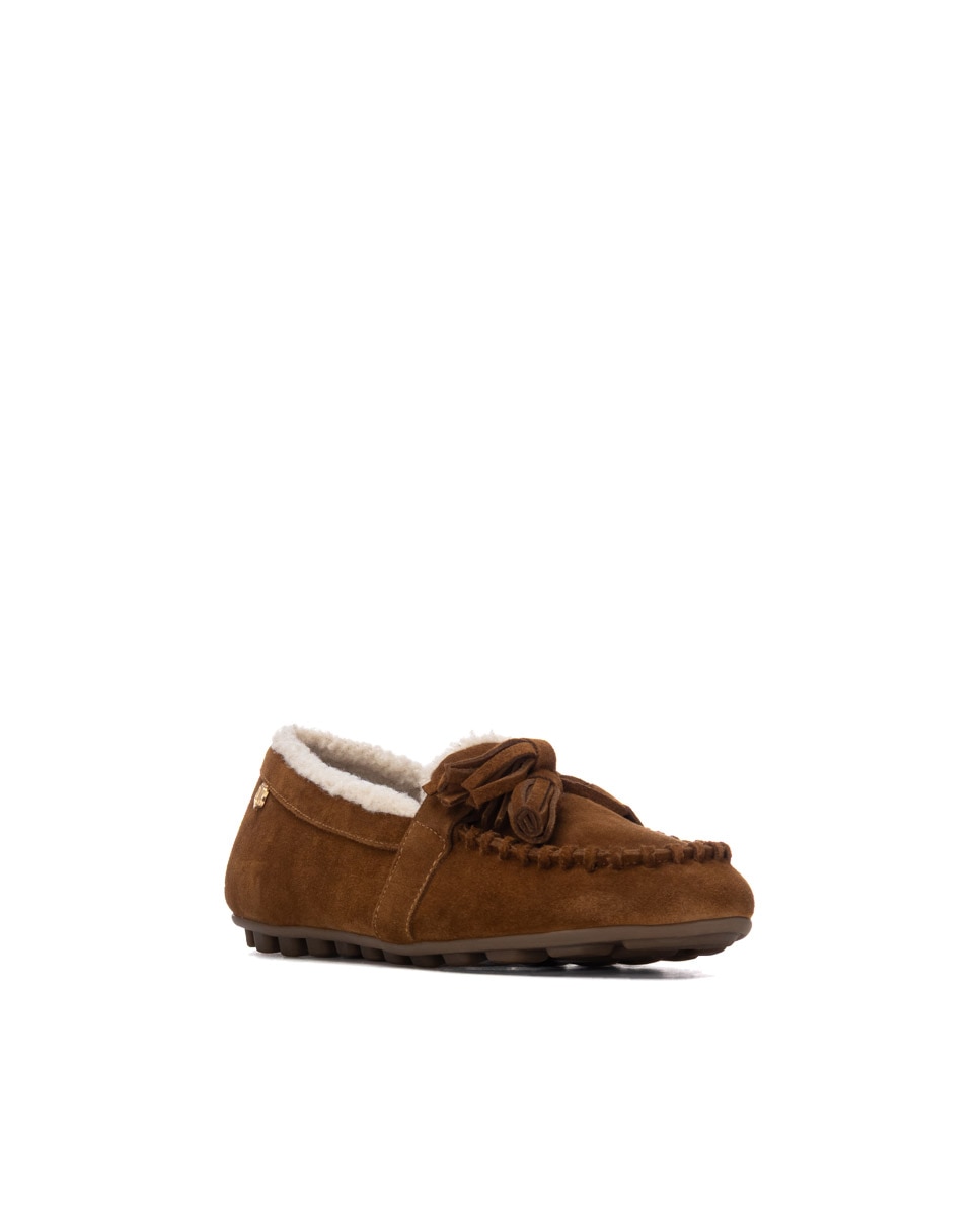 Mocasín de mujer de piel - Carmela - Camel Camel-3