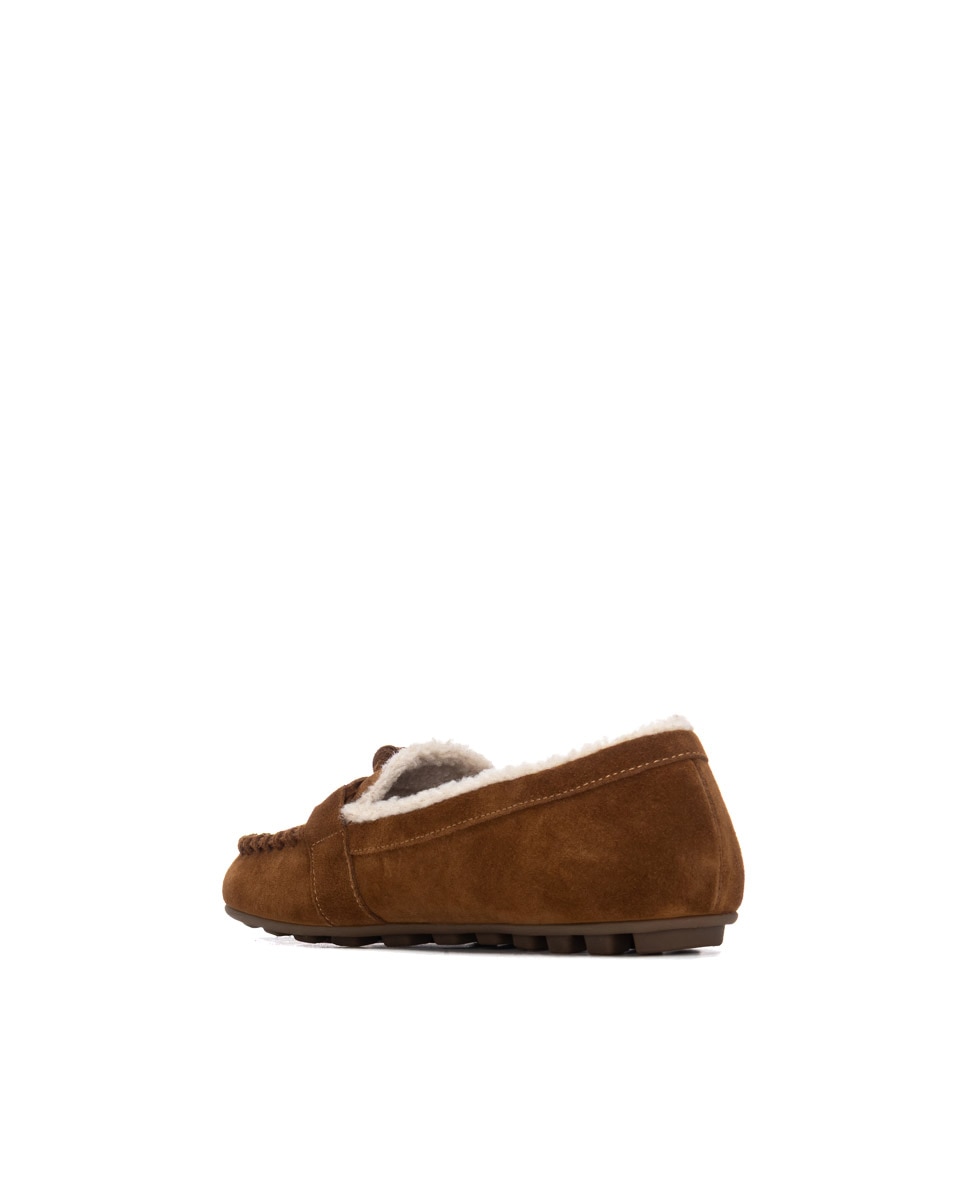 Mocasín de mujer de piel - Carmela - Camel Camel-2