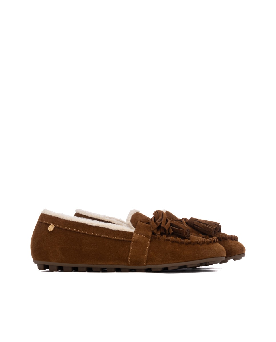 Mocasín de mujer de piel - Carmela - Camel Camel-4