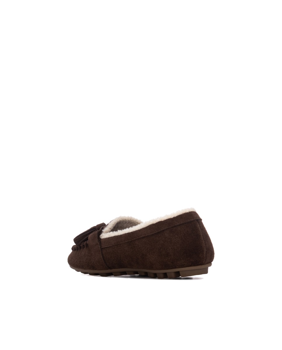 Mocasín de mujer de piel - Carmela - Marrón Marrón-2